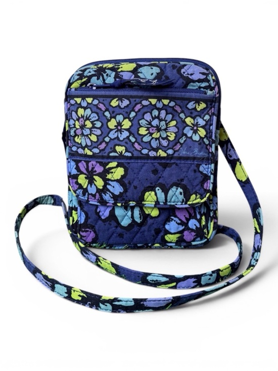 Vera Bradley Handbags - Vera Bradley Mini Hipster Crossbody Indigo Pop-RETIRED Floral Blue/Purple GUC